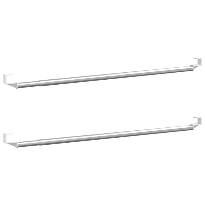 Șine pentru perdele 2 buc, alb și argintiu, 60-105 cm, aluminiu - WALTI WALTI