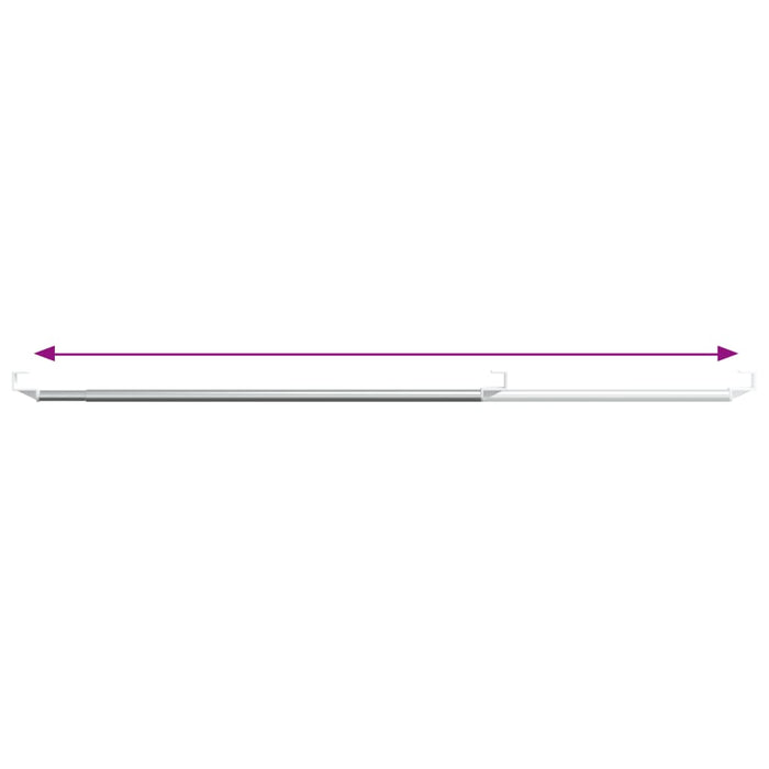Șine pentru perdele 2 buc, alb și argintiu, 60-105 cm, aluminiu - WALTI WALTI
