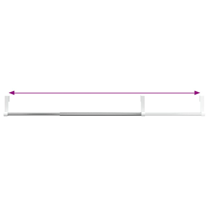Șine pentru perdele 2 buc, alb și argintiu, 40-60 cm, aluminiu WALTI
