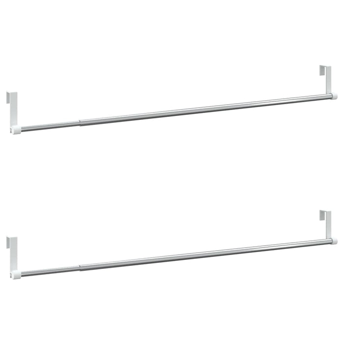 Șine pentru perdele 2 buc, alb și argintiu, 60-105 cm, aluminiu - WALTI WALTI