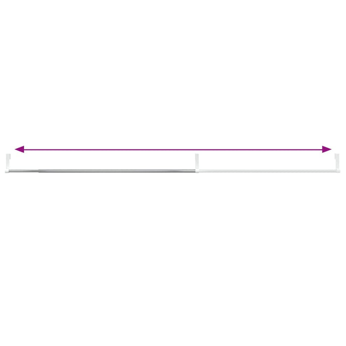Șine pentru perdele 2 buc, alb și argintiu, 60-105 cm, aluminiu - WALTI WALTI