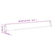 Șine pentru perdele 2 buc, alb și argintiu, 60-105 cm, aluminiu - WALTI WALTI