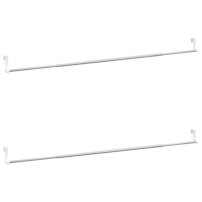 Șine pentru perdele 2 buc, alb și argintiu, 90-135 cm, aluminiu - WALTI WALTI