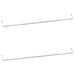 Șine pentru perdele 2 buc, alb și argintiu, 90-135 cm, aluminiu - WALTI WALTI