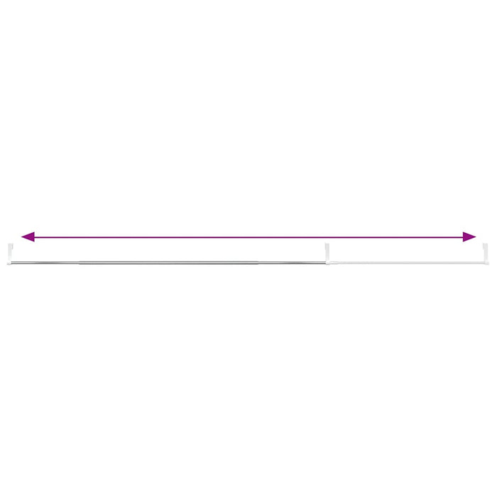 Șine pentru perdele 2 buc, alb și argintiu, 90-135 cm, aluminiu - WALTI WALTI