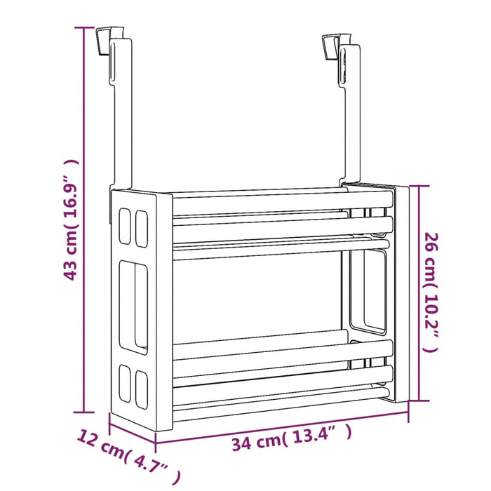 Organizator sub chiuvetă, 34x12x26 cm, aluminiu WALTI
