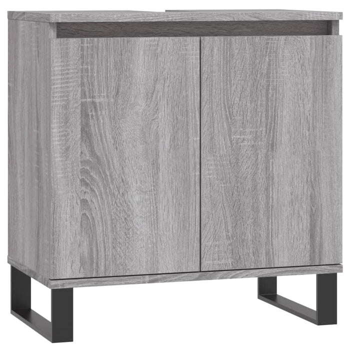 Set dulapuri de baie, 3 piese, gri sonoma, lemn prelucrat - WALTI WALTI