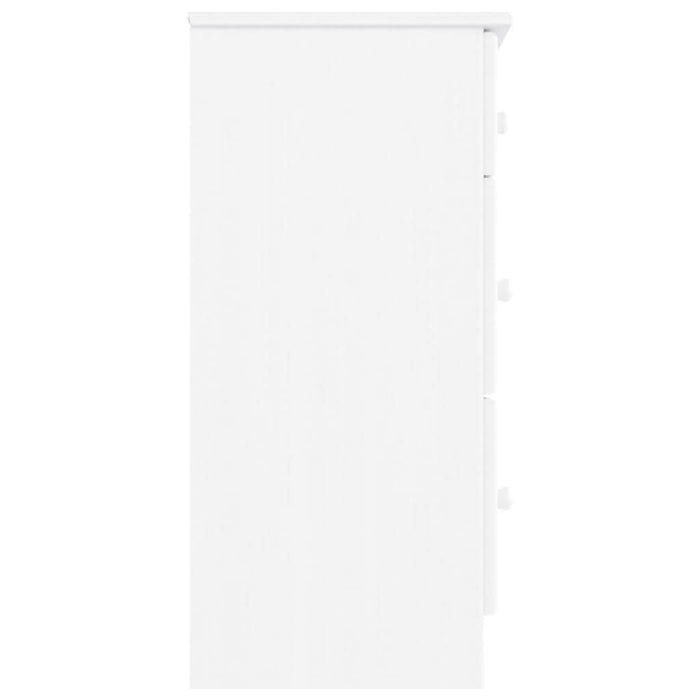 Comodă cu sertare ALTA, alb, 112x35x73 cm, lemn masiv de pin - WALTI WALTI