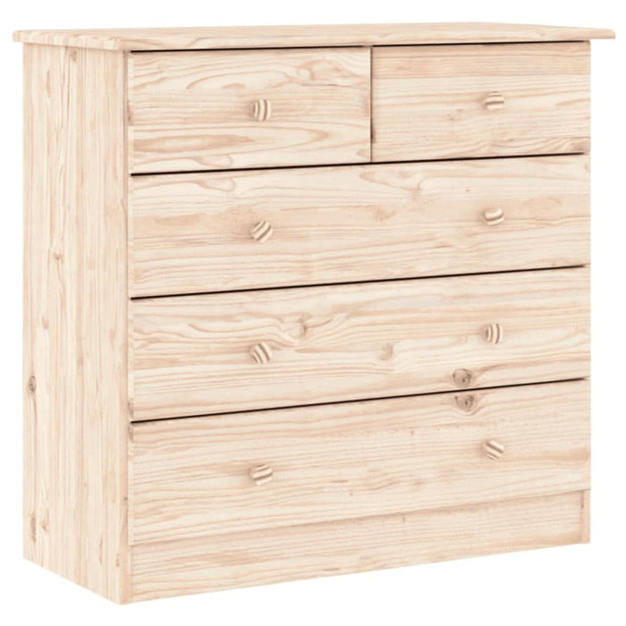 Comodă cu sertare ALTA, 77x35x73 cm, lemn masiv de pin - WALTI WALTI