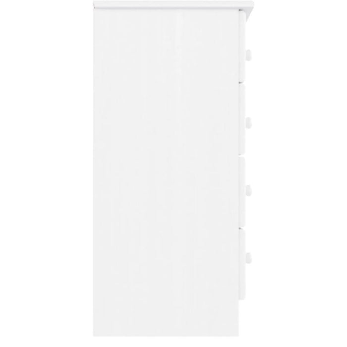 Comodă cu sertare ALTA, alb, 77x35x73 cm, lemn masiv de pin - WALTI WALTI