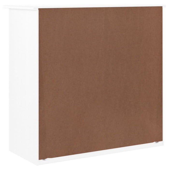 Comodă cu sertare ALTA, alb, 77x35x73 cm, lemn masiv de pin - WALTI WALTI