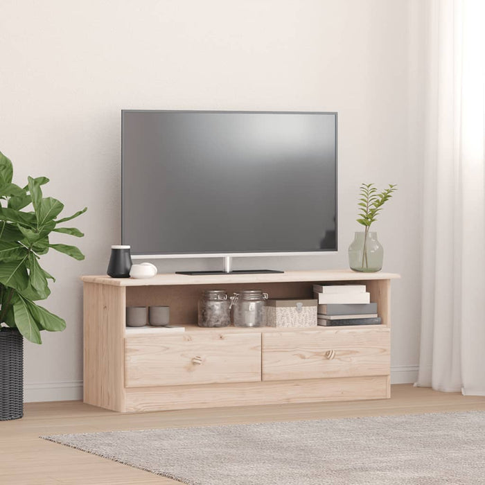 Dulap TV cu sertare „ALTA” 100x35x41 cm, lemn masiv de pin WALTI