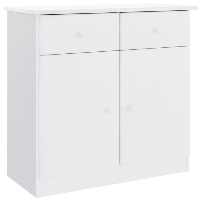 Dulap ALTA, alb, 77x35x73 cm, lemn masiv de pin WALTI