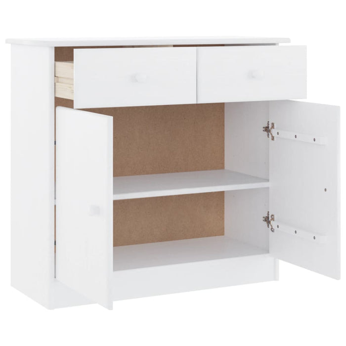 Dulap ALTA, alb, 77x35x73 cm, lemn masiv de pin WALTI