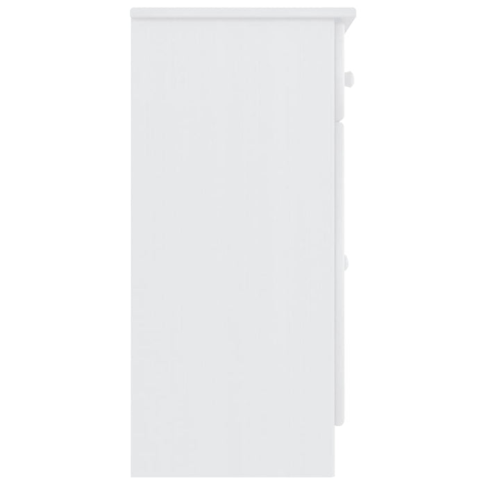 Dulap ALTA, alb, 77x35x73 cm, lemn masiv de pin WALTI