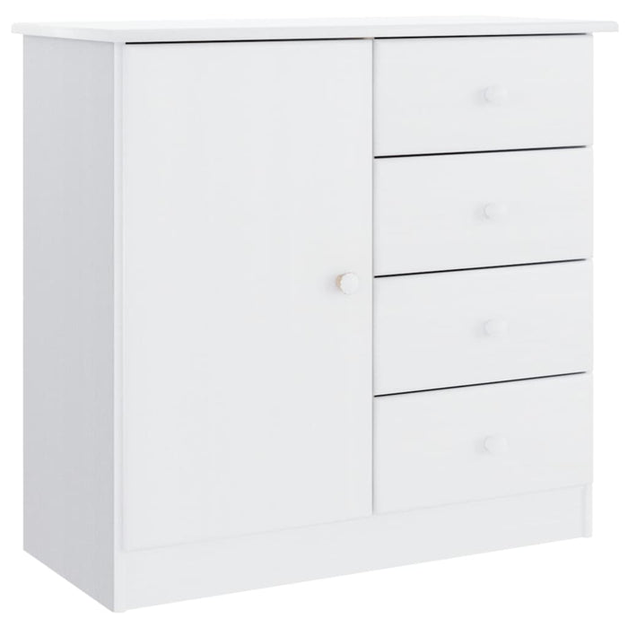 Dulap ALTA, alb, 77x35x73 cm, lemn masiv de pin WALTI