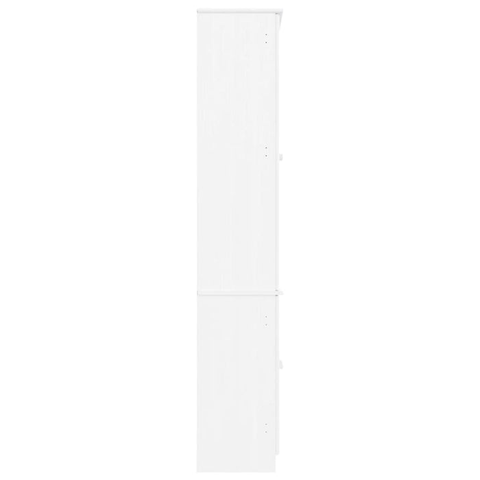 Vitrină din sticlă „ALTA”, alb, 77x35x186,5 cm, lemn masiv pin - WALTI WALTI