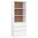 Bibliotecă cu sertare „ALTA”, alb, 60x35x142 cm, lemn masiv pin - WALTI WALTI