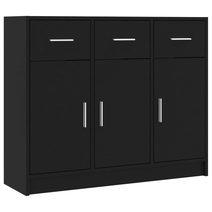 Servantă, negru, 91x28x75 cm, lemn prelucrat WALTI