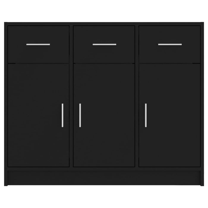 Servantă, negru, 91x28x75 cm, lemn prelucrat WALTI