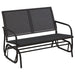Set mobilier grădină planor, 3 piese, negru, textilenă și oțel - WALTI WALTI