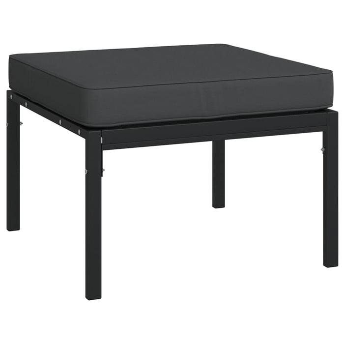 Set mobilier grădină cu perne gri, 7 piese, oțel WALTI