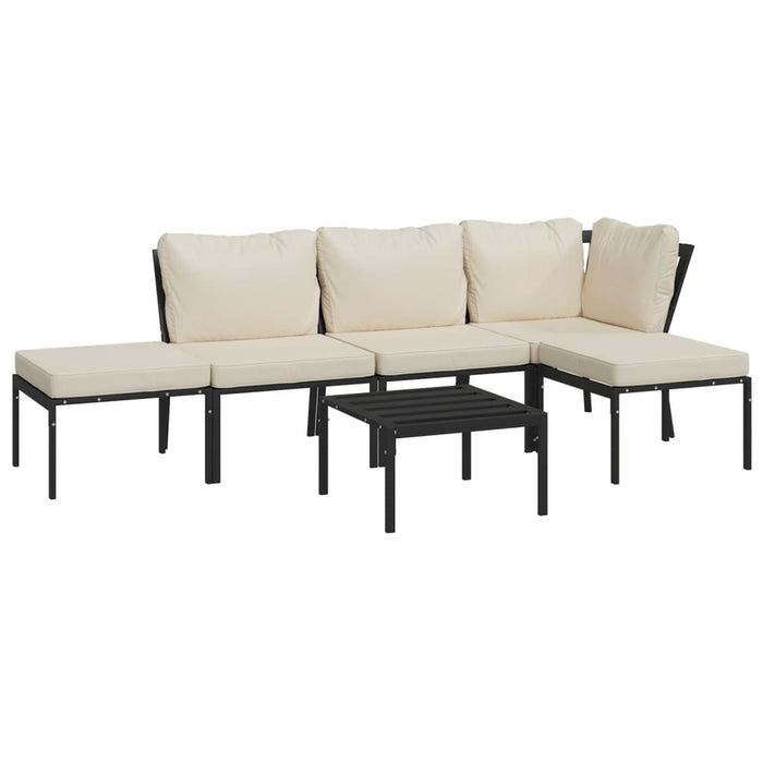 Set mobilier de grădină cu perne nisipii, 6 piese, oțel - WALTI WALTI