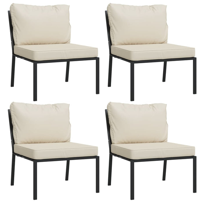 Set mobilier de grădină cu perne nisipii, 7 piese, oțel - WALTI WALTI