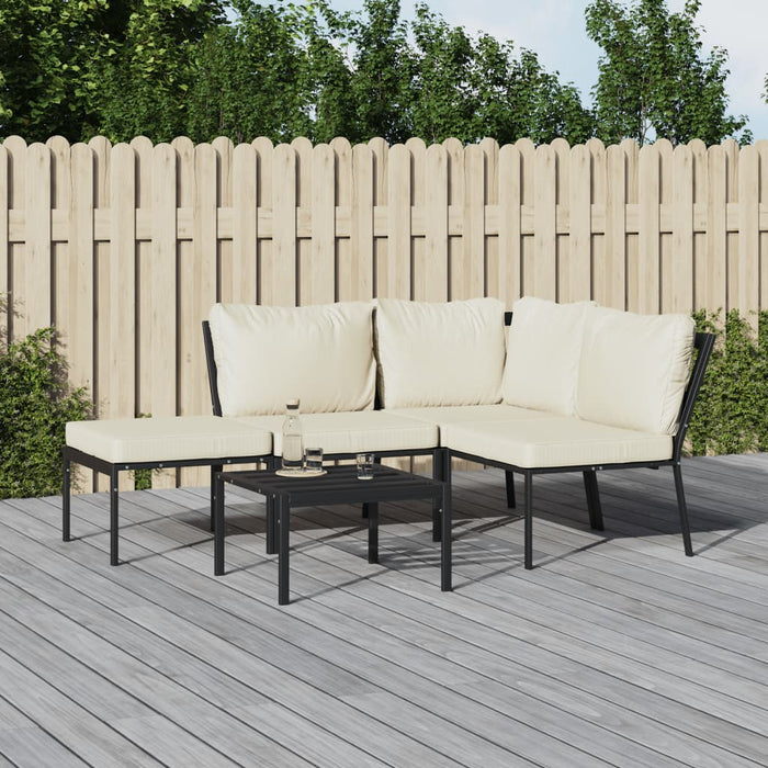 Set mobilier de grădină cu perne nisipii, 5 piese, oțel - WALTI WALTI