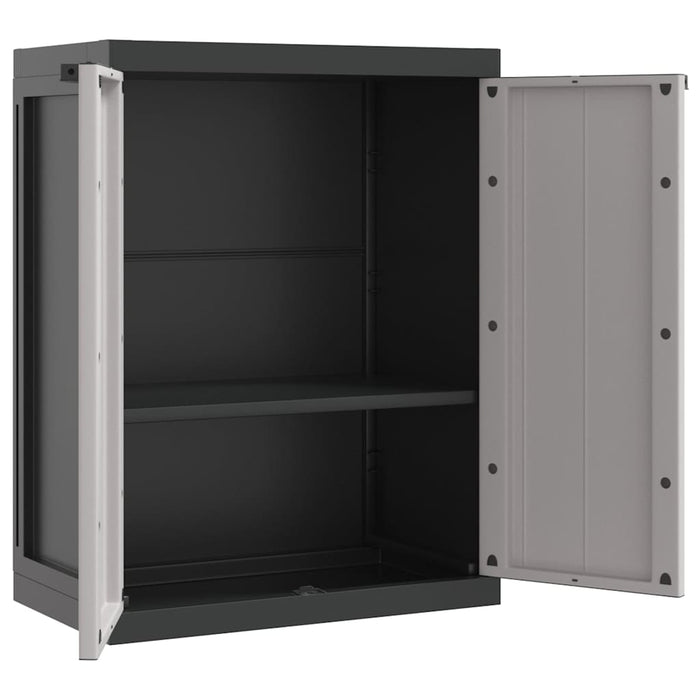 Dulap depozitare de exterior, gri și negru, 65x37x85 cm, PP - WALTI WALTI