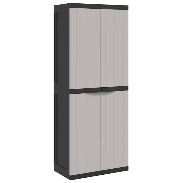 Dulap depozitare de exterior, gri și negru, 65x37x165 cm, PP - WALTI WALTI
