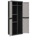 Dulap depozitare de exterior, gri și negru, 65x37x165 cm, PP - WALTI WALTI