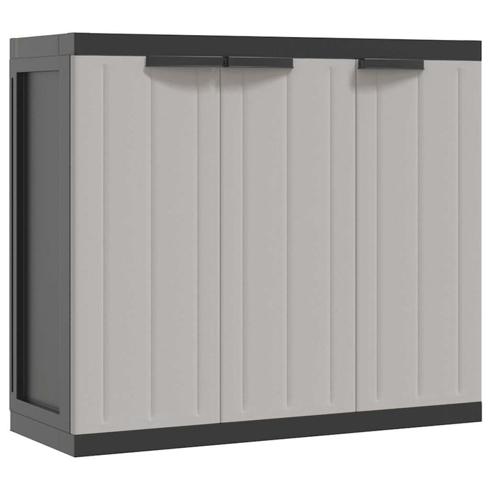 Dulap depozitare de exterior, gri și negru, 97x37x85 cm, PP WALTI