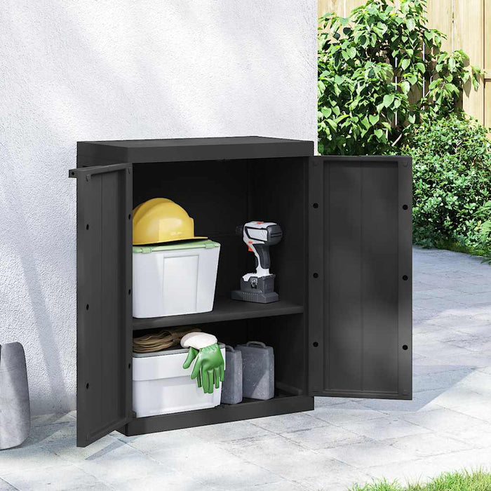 Dulap depozitare de exterior, negru, 65x37x85 cm, PP - WALTI WALTI