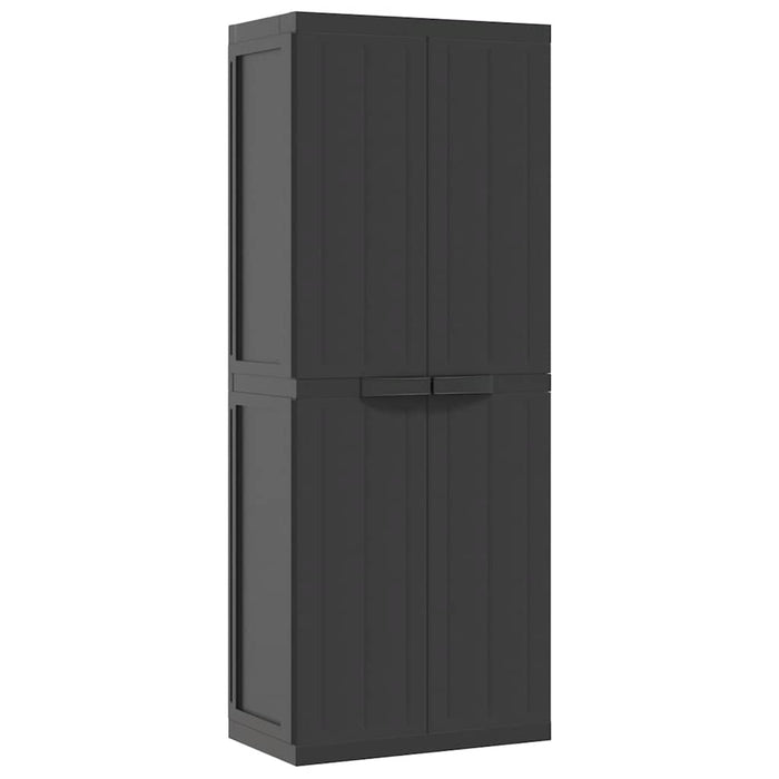 Dulap depozitare de exterior, negru, 65x37x165 cm, PP - WALTI WALTI