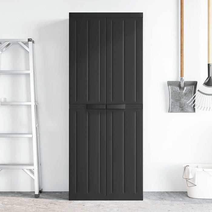 Dulap depozitare de exterior, negru, 65x37x165 cm, PP - WALTI WALTI