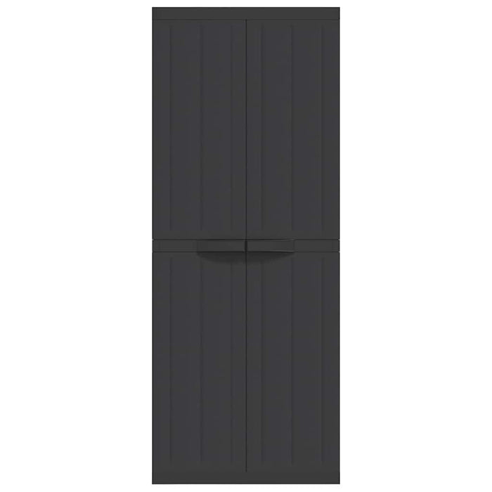 Dulap depozitare de exterior, negru, 65x37x165 cm, PP - WALTI WALTI