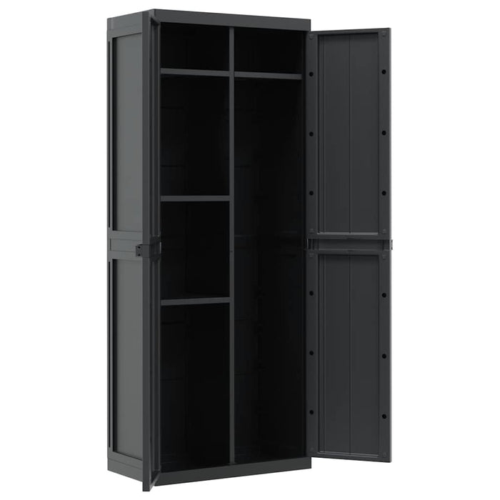 Dulap depozitare de exterior, negru, 65x37x165 cm, PP - WALTI WALTI