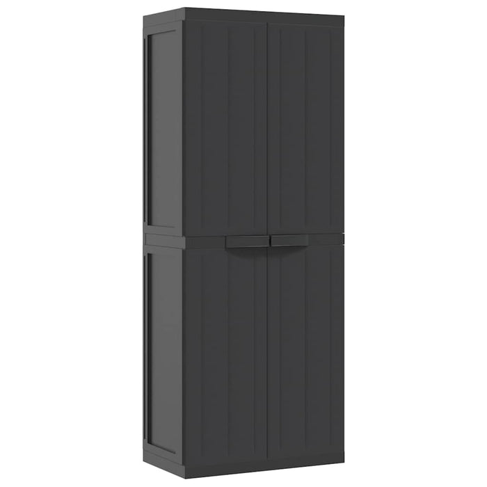 Dulap depozitare de exterior, negru, 65x37x165 cm, PP - WALTI WALTI