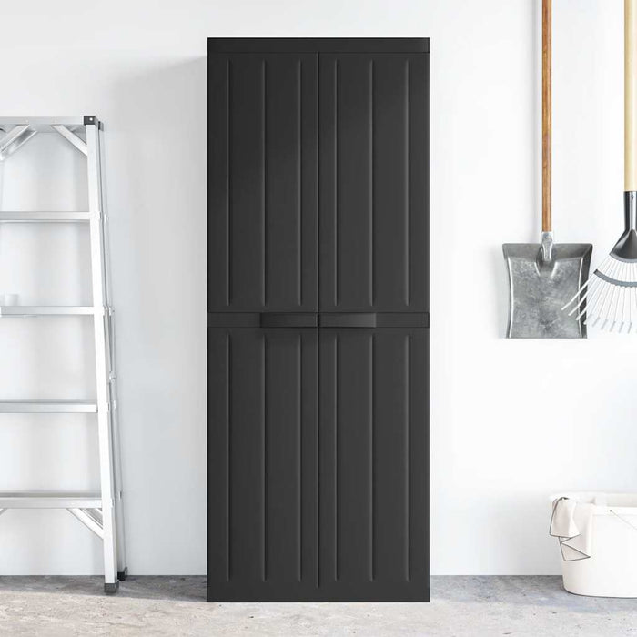 Dulap depozitare de exterior, negru, 65x37x165 cm, PP - WALTI WALTI