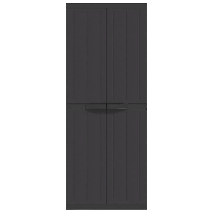 Dulap depozitare de exterior, negru, 65x37x165 cm, PP - WALTI WALTI