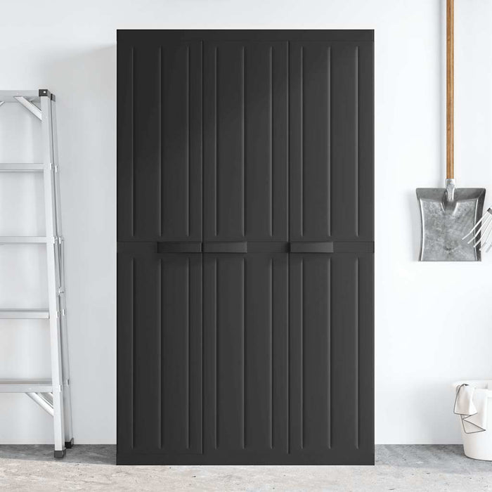 Dulap depozitare de exterior, negru, 97x37x165 cm, PP - WALTI WALTI