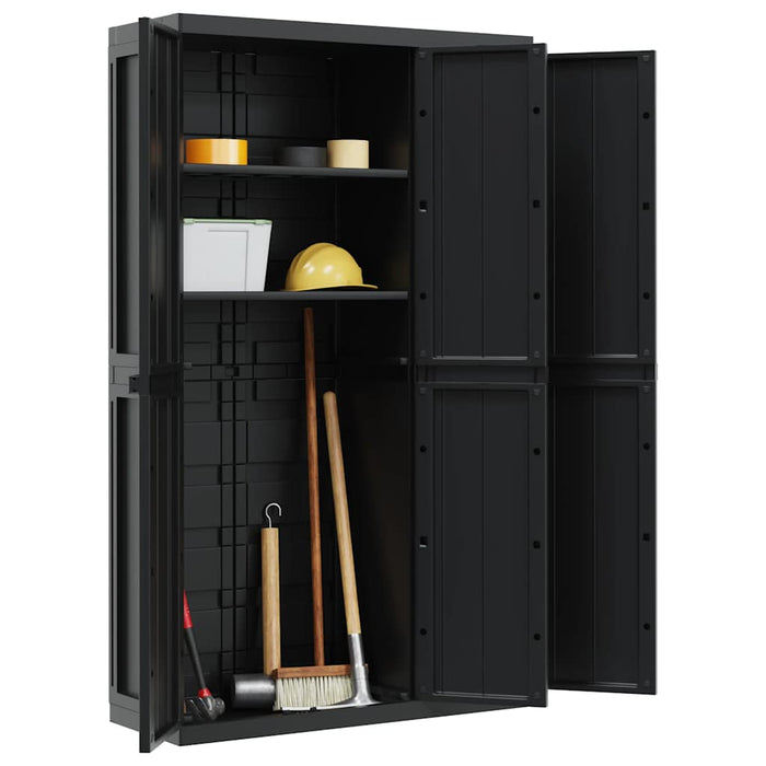 Dulap depozitare de exterior, negru, 97x37x165 cm, PP - WALTI WALTI