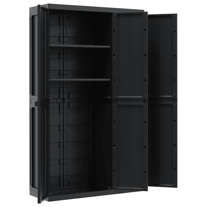 Dulap depozitare de exterior, negru, 97x37x165 cm, PP - WALTI WALTI