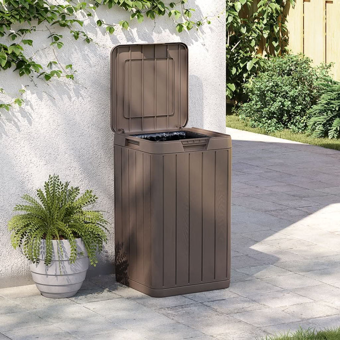 Coș de gunoi pentru exterior, maro, 38x38x65 cm, PP - WALTI WALTI