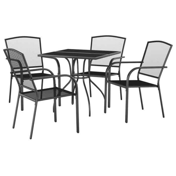 Set de masă pentru grădină, 5 piese, antracit, oțel - WALTI WALTI