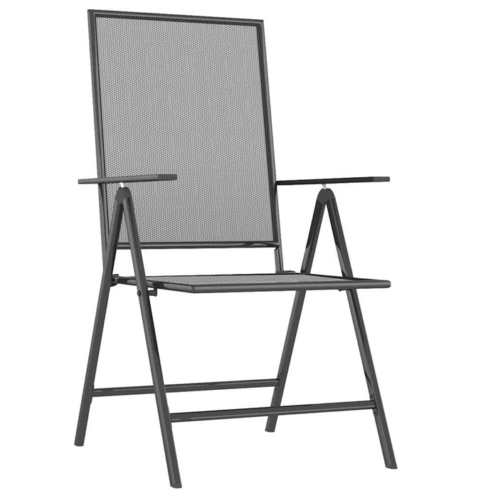 Set de masă grădină, 3 piese, antracit, oțel WALTI