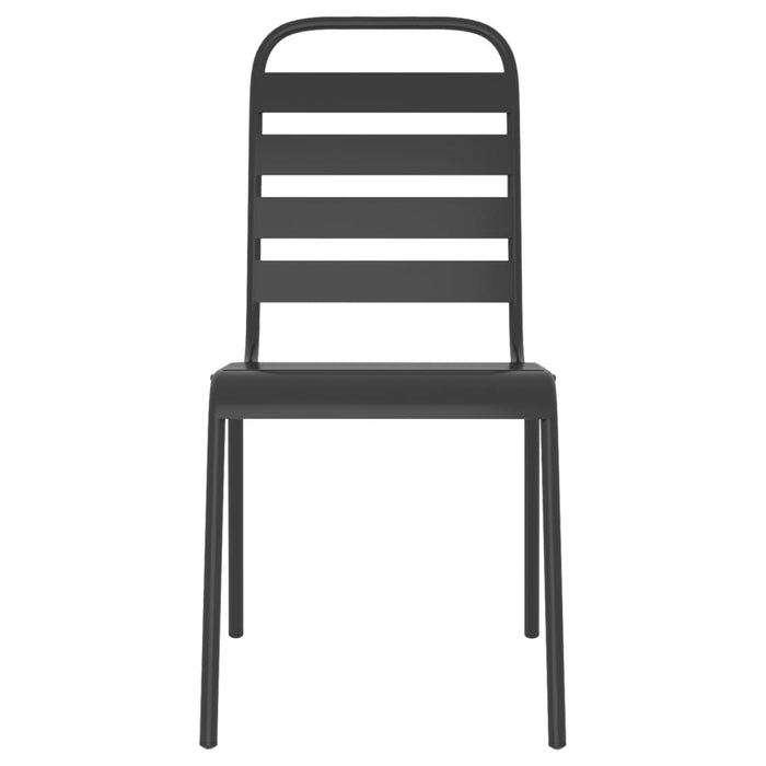 Set de masă pentru grădină, 5 piese, antracit, oțel WALTI