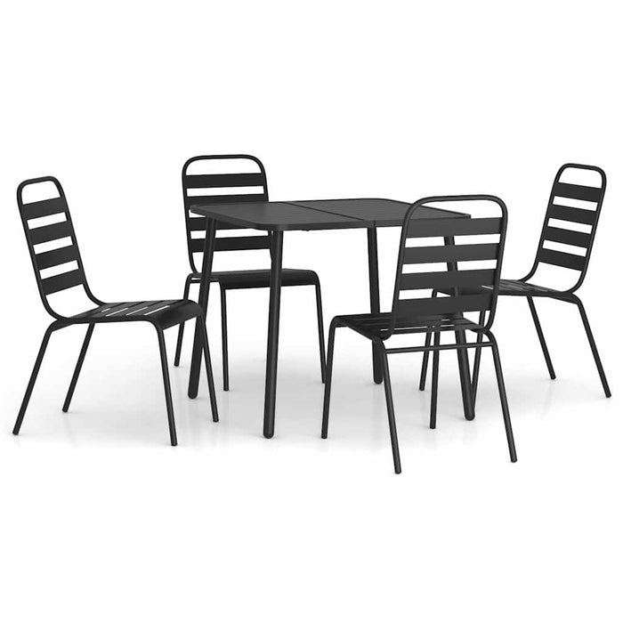 Set de masă pentru grădină, 5 piese, antracit, oțel - WALTI WALTI