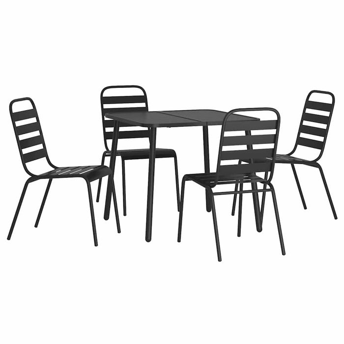Set de masă pentru grădină, 5 piese, antracit, oțel - WALTI WALTI
